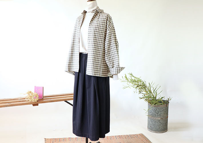 rolca on the notesロルカ　ウール　綿ウール　シャツ　プルオーバー　カットソー　女性　30代40代50代60代70代80代　上品　秋冬　森の８カテン