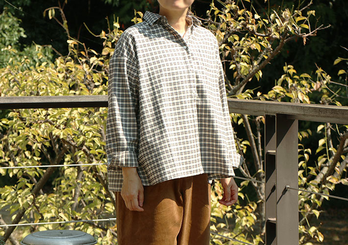 rolca on the notesロルカ　ウール　綿ウール　シャツ　プルオーバー　カットソー　女性　30代40代50代60代70代80代　上品　秋冬　森の８カテン