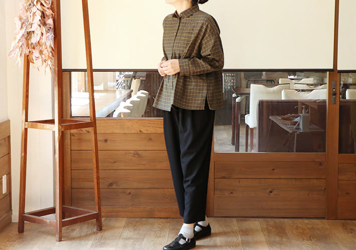 rolca on the notesロルカ　ウール　綿ウール　シャツ　プルオーバー　カットソー　女性　30代40代50代60代70代80代　上品　秋冬　森の８カテン