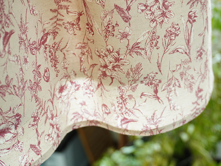 ロルカ　リネン　コットン　ブラウス　ストライプ ベージュ　ブルー　30代40代50代60代70代　森の８カテン　ボーダー