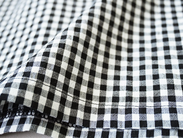 ロルカ　綿100％　上品　プルオーバー　カットソー　ブラックウォッチ　チェック　30代40代50代60代70代　rolca　森の８カテン