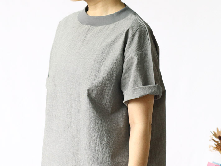 ロルカ　綿100％　上品　プルオーバー　カットソー　ブラックウォッチ　チェック　30代40代50代60代70代　rolca　森の８カテン