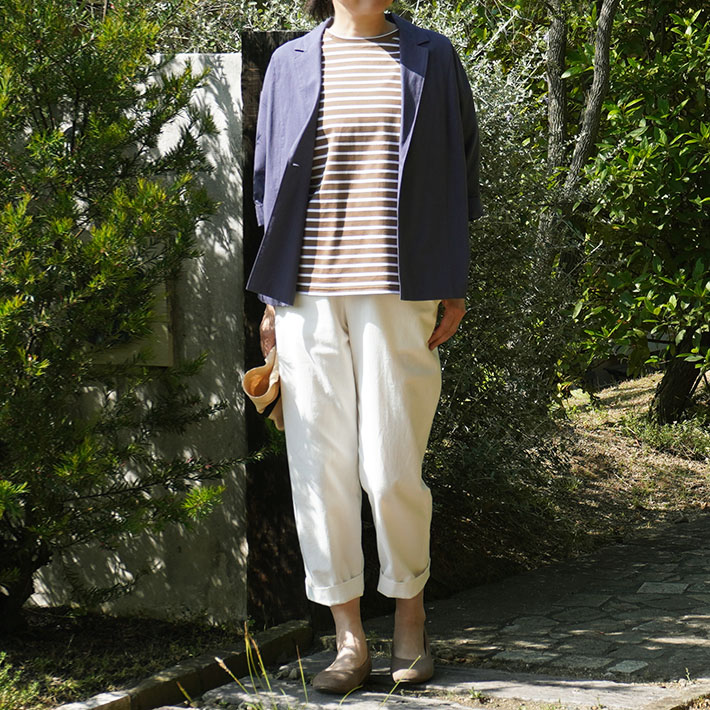 ロルカ　綿100％　ペイズリー　プリント　スタンドカラーシャツ　ロングシャツ　シャツ　上品　ブラウス　30代40代50代60代70代　rolca　森の８カテン