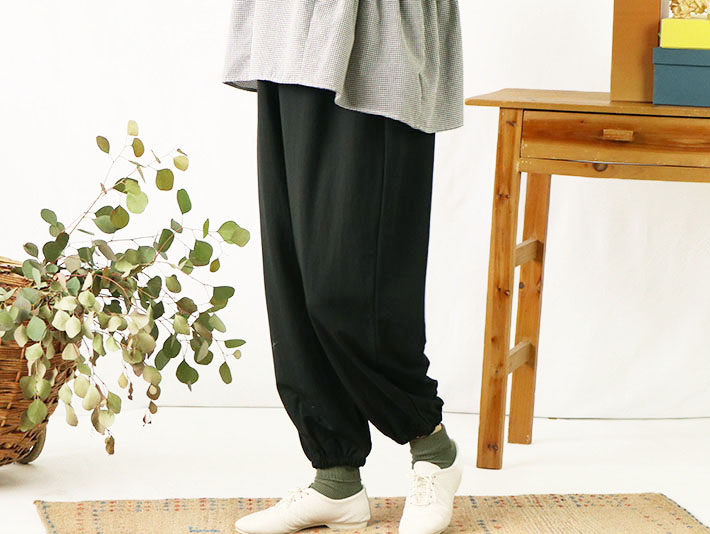 leventsouffle　ブラック　レディース　30代40代50代60代70代80代　上品　パンツ　リラックスパンツ　イージーパンツ　rolca　ストレスフリー　森の８カテン