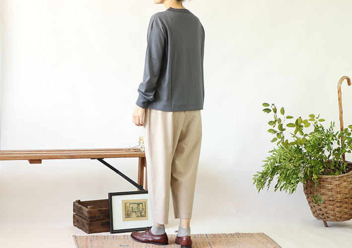leventsouffle　ウール　トロピカルウール　レディース　30代　40代　50代　60代　70代　リラックスパンツ　森の８カテン