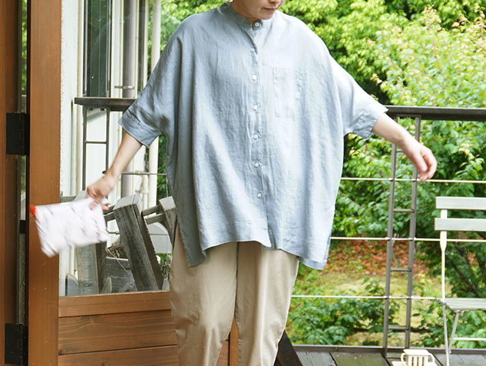 lleventsouffle　リネン　フーディー　シャツ　ブラック　グリーン　カーキ　ベージュ　白　ホワイト　レディース　30代40代50代60代70代80代　カーディガン　フード　羽織り　上品　rolca　ストレスフリー　森の８カテン