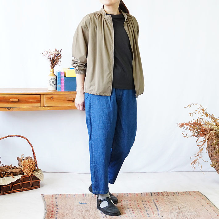 leventsouffle　ブルゾン　ジップアップ　上品　レディース　30代40代50代60代70代80代　ZIPブルゾン　ストレッチ　rolca　　ストレスフリー　森の８カテン