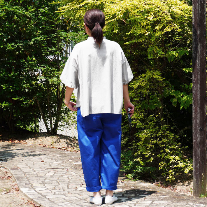 NARU　ロルカ　森の８カテン　カツラギ　20ツイル　ノッポパンツ　綿100％　コットン　ワイドパンツ　30代40代50代60代70代80代　上品