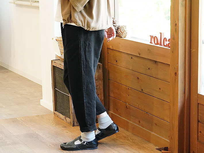 NARU　ロルカ　森の８カテン　カツラギ　リネン　　20ツイル　ノッポパンツ　綿100％　コットン　ワイドパンツ　30代40代50代60代70代80代　上品