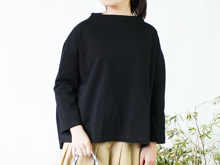 NARU　日本製　ロルカ　森の８カテン　ハンドワッシャー　綿100％　シーチング　グレー　ブルー　コットン　ドルマンスリーブ　30代40代50代60代70代80代　上品