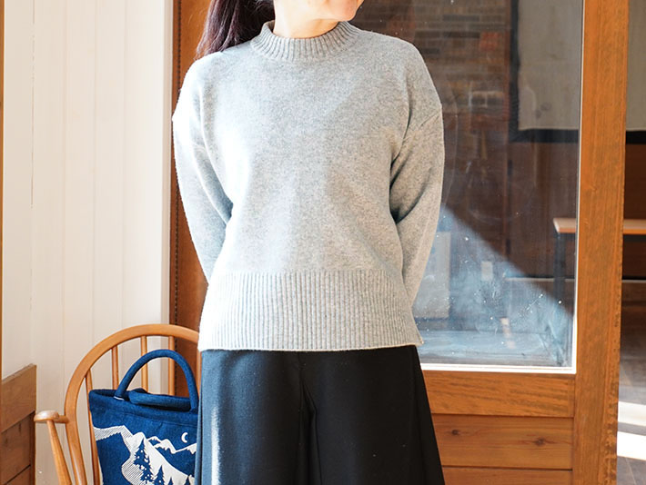 NARU　日本製　ロルカ　森の８カテン　ハンドワッシャー　綿100％　シーチング　グレー　ブルー　コットン　ドルマンスリーブ　30代40代50代60代70代80代　上品