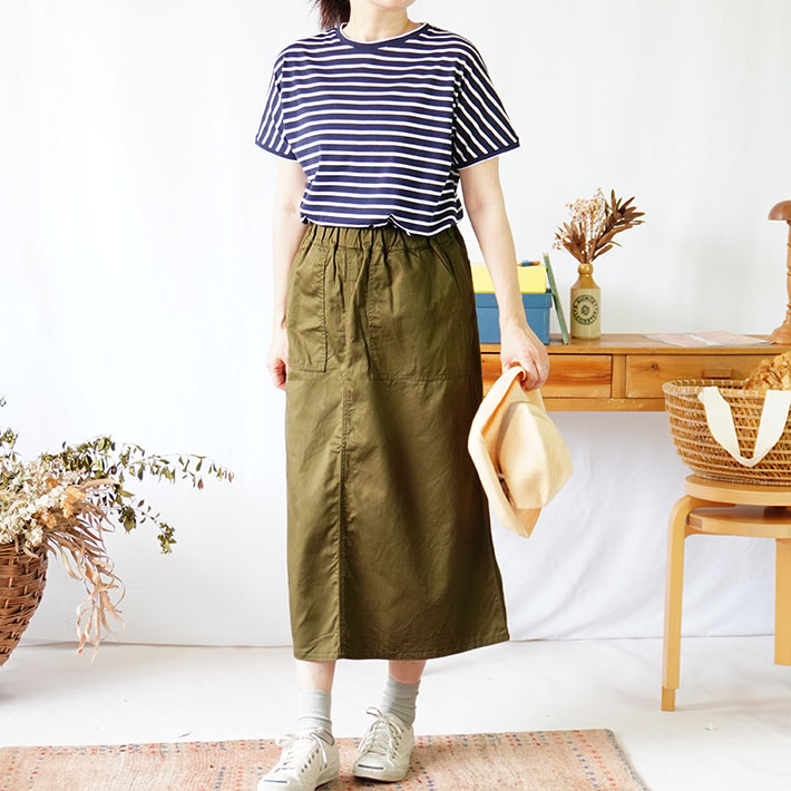 NARU　ロルカ　森の８カテン　カツラギ　２０ツイル　ノッポパンツ　綿100％　コットン　ベイカースカート　30代40代50代60代70代80代　上品