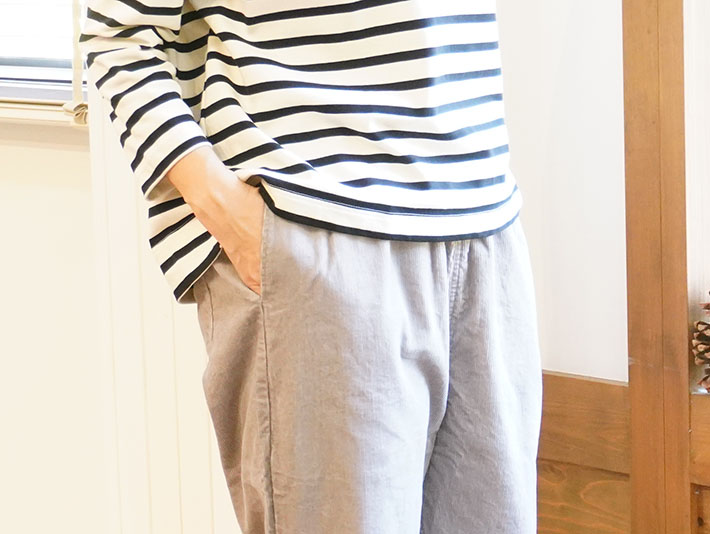 NARU　ロルカ　森の８カテン　カツラギ　20ツイル　ノッポパンツ　綿100％　コットン　ワイドパンツ　30代40代50代60代70代80代　上品