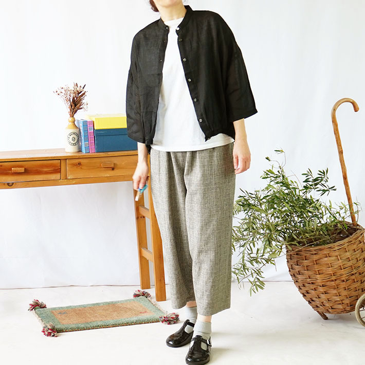 ロルカ　リネン　森の８カテン　綿麻　上品　30代40代50代60代70代80代　レディース　コットン　リネン　パンツ　シャツ　綿　麻