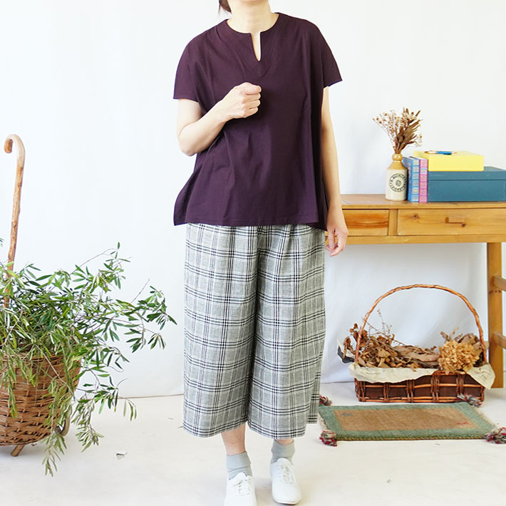 ロルカ　リネン　森の８カテン　綿麻　上品　30代40代50代60代70代80代　レディース　コットン　リネン　パンツ　シャツ　綿　麻