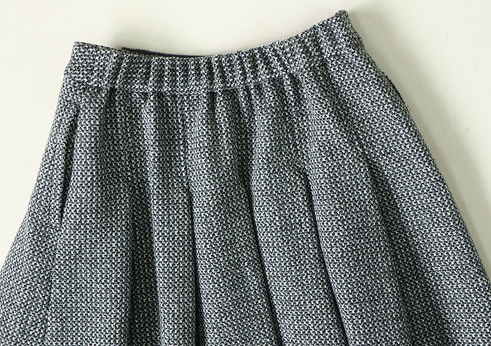 rolcaonthenotesロルカ　スカート　女性　30代40代50代60代70代80代　上品　綿ウール　コットン　森の８カテン