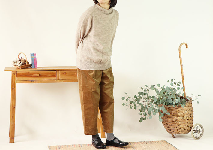 CLOSELY　CLICKPEBBLE　裏毛　コットンウール裏毛　上品　レディース　30代40代50代60代70代80代　テレコタンクトップ　綿シルク　綿ウール　ウルグアイウール　rolca　森の８カテン　プルオーバー