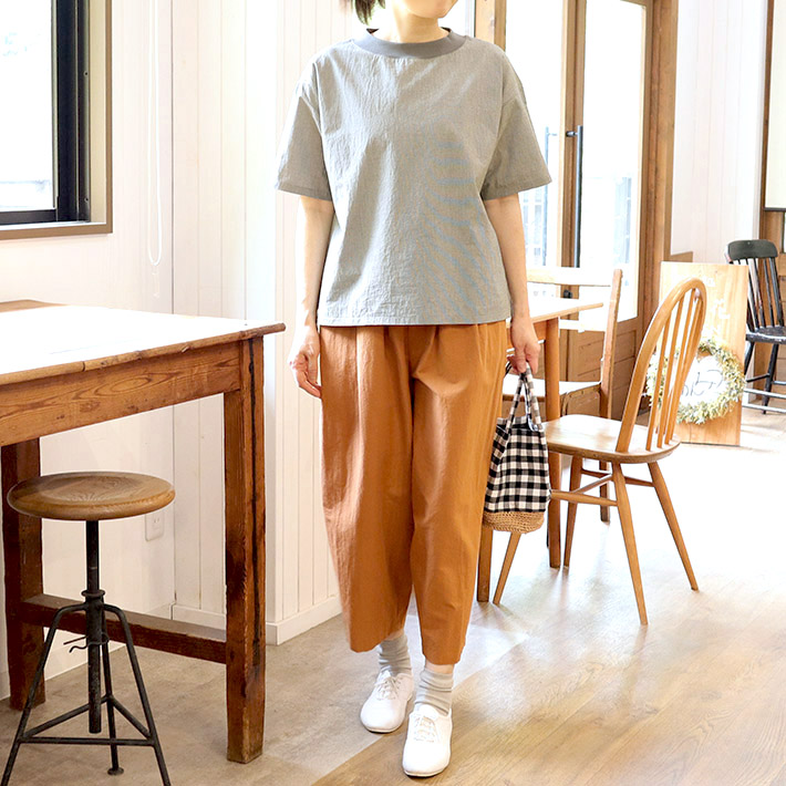 ロルカ　綿100％　上品　プルオーバー　カットソー　ブラックウォッチ　チェック　30代40代50代60代70代　rolca　森の８カテン