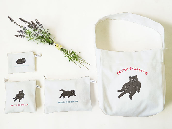 TOMOTAKE　トモタケ　森の８カテン　ハンカチ　コットン　トモタケ　tomotake　ポーチ　コースター　泥染め　ロルカ　MUDDY WORKS UnPAIN あんぱん　アンパン　Tシャツ　BRITISHSHORTHAIR　ネコ　ねこ　男女兼用