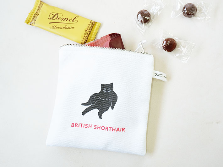 TOMOTAKE　トモタケ　森の８カテン　ハンカチ　コットン　トモタケ　tomotake　ポーチ　コースター　泥染め　ロルカ　MUDDY WORKS UnPAIN あんぱん　アンパン　Tシャツ　BRITISHSHORTHAIR　ネコ　ねこ　男女兼用