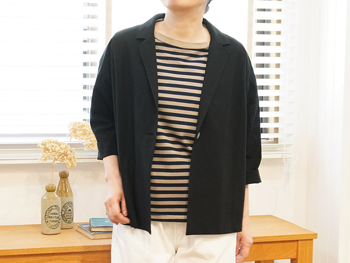 綿　麻　コットンリネン　ボイル　ジャケット　上品　オケージョン　レディース　30代　40代　50代　60代　70代ワルツフォーロルカ　プルオーバー　白　ロルカ　森の８カテン