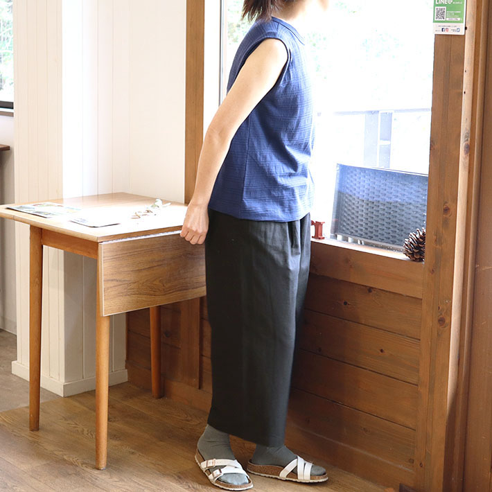 綿　麻　コットンリネン　ワイドパンツ　フレアパンツ　上品　オケージョン　レディース　30代　40代　50代　60代　70代　ワルツフォーロルカ　ロルカ　森の８カテン