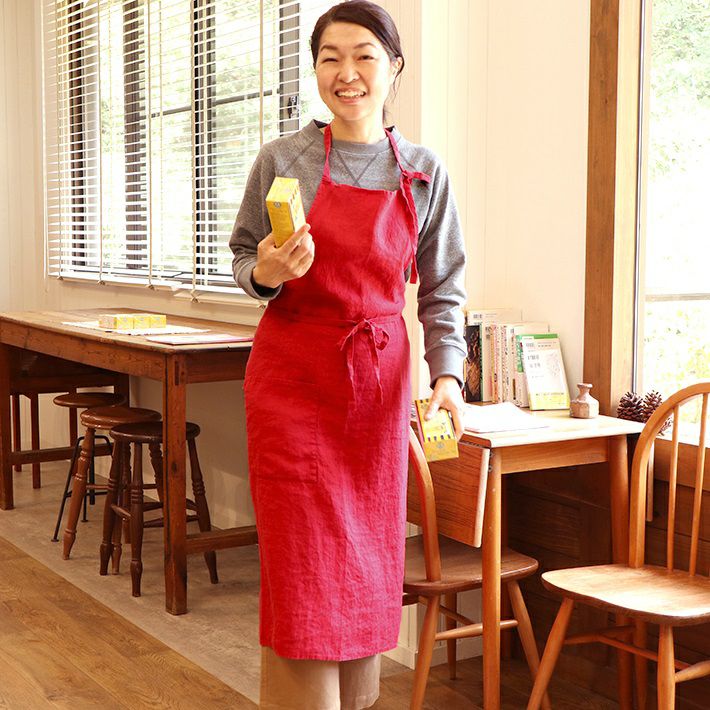 Lino e Lina] フルエプロン マノン ルージュガランス | 森の8カテン