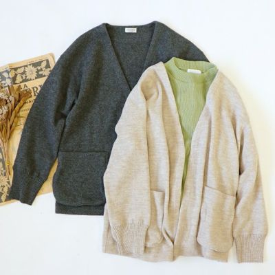 CLOSELY]ウール天竺Vネックカーディガン | 森の8カテン rolca_shop