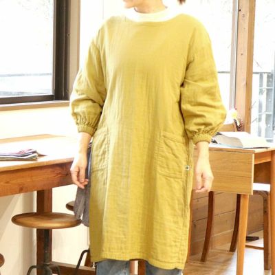 [森の８カテン]トリプルガーゼ後染め割烹着