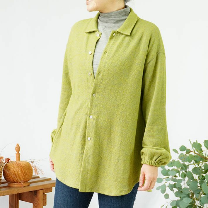 CLOSELY]リネンウール天竺シャツカーディガン | 森の8カテン rolca_shop