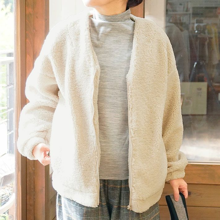 le vent souffle]ライトボア ZIPブルゾン | 森の8カテン rolca_shop